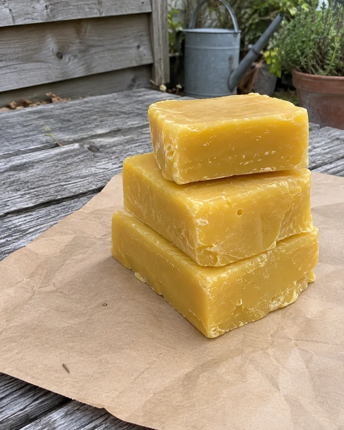 Pure beeswax blocks